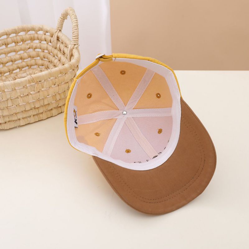 Mũ lưỡi trai chống nắng thêu họa tiết hoạt hình thời trang dễ thương cho bé