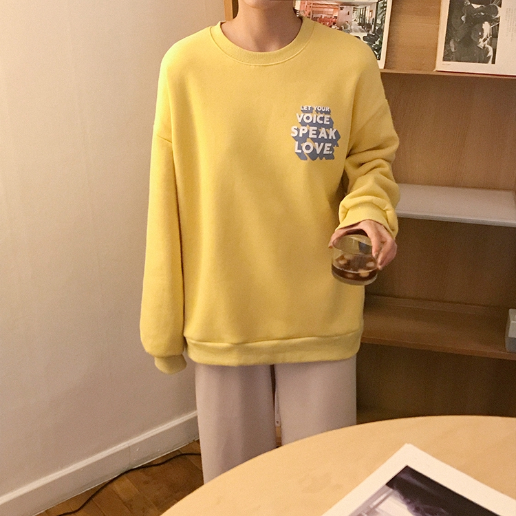 Áo Sweater Cổ Tròn In Hình Dễ Thương | BigBuy360 - bigbuy360.vn