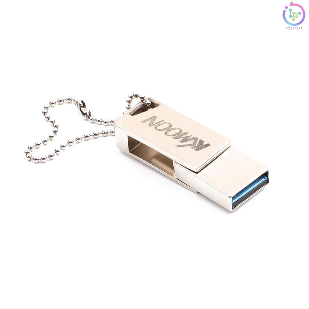 KKmoon USB Flash Drive USB3.0 Type-C Mini Portable U Disk 64GB Pendrives Pen Drive Silver for Phone PC Laptop