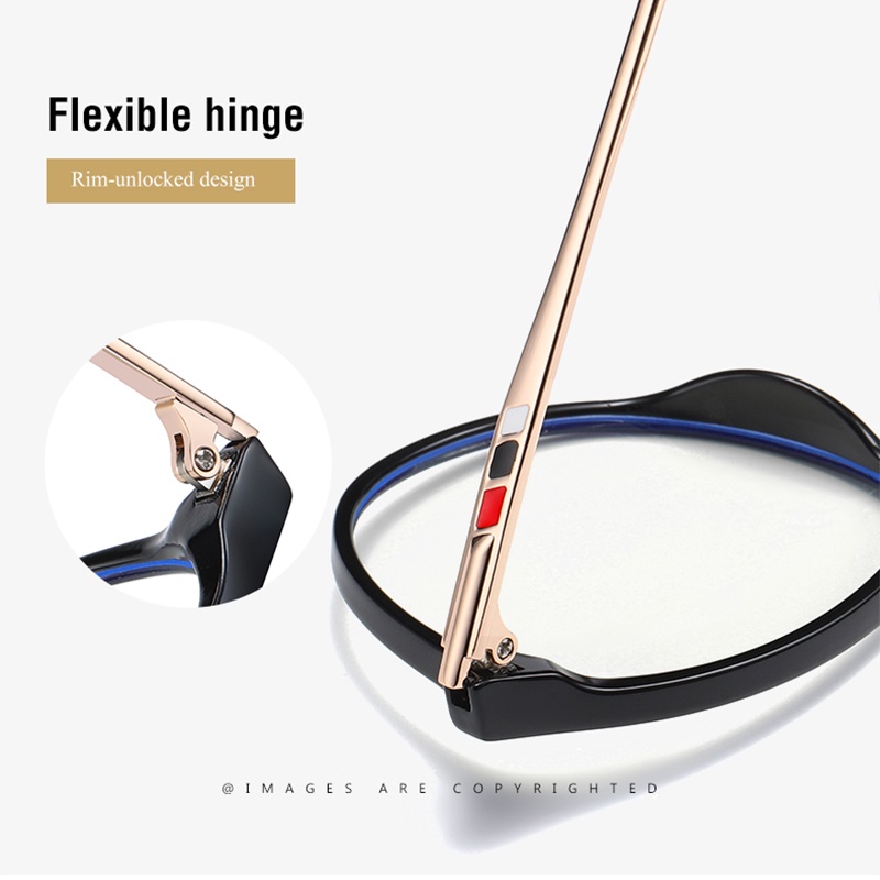 Mắt kính KATELUO 6911 TR90 gọng tròn chống ánh sáng xanh khi sử dụng máy tính