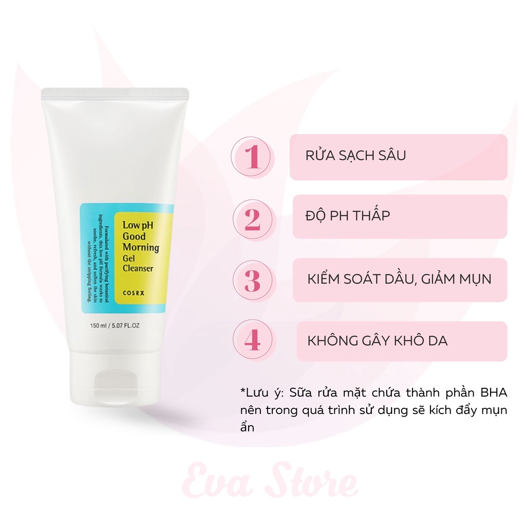 Sữa Rửa Mặt Cosrx Low pH Good Moring Gel Cleanser 150ml