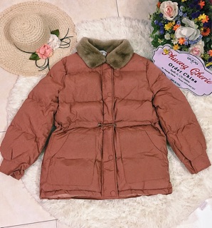 Áo phao dây rút eo ống tay bồng