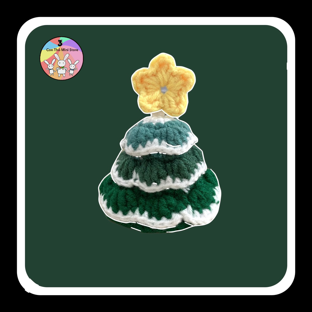 Móc khóa noel cây thông mini dễ thương