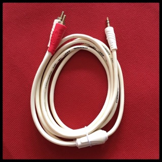 Jack 3.5 ra 2 bông sen 5m( Trắng xịn )