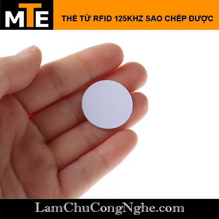 Thẻ từ RFID 125khz 25mm Sao chép được thẻ từ ra vào, thẻ thang máy có tần số 125Khz