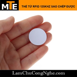 Thẻ từ RFID 125khz 25mm Sao chép được thẻ từ ra vào, thẻ thang máy có tần số 125Khz
