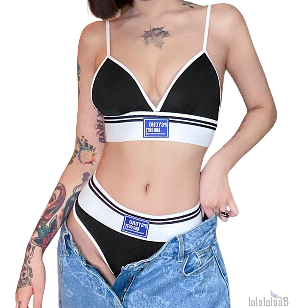 Bộ Đồ Lót 2 Mảnh Lưng Cao Thêu Chữ Laa8-Yh Dành Cho Nữ | BigBuy360 - bigbuy360.vn