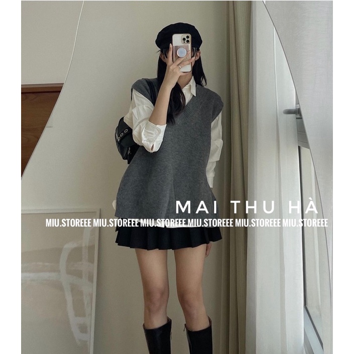 [ẢNH THẬT] ÁO GILE LEN XẺ TÀ | BigBuy360 - bigbuy360.vn