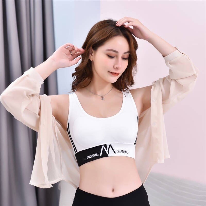 Áo bra croptop tập Gym, thể thao phối sọc cực Tây