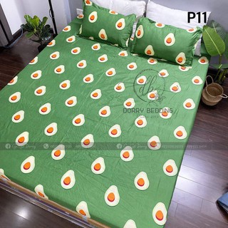 Sale lỗ 3 ngày Bộ ga gối 1m6 cotton poly trái bơ