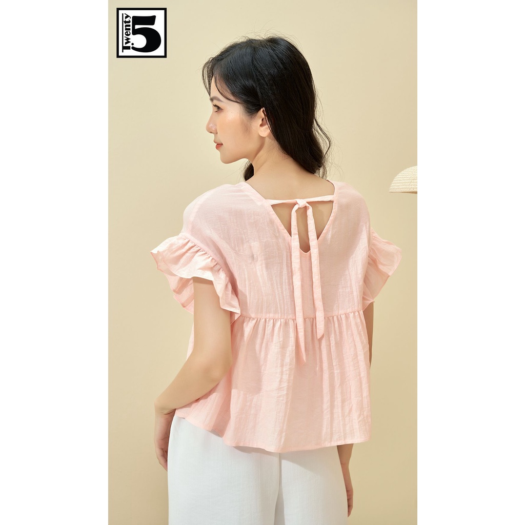 Áo nữ baby doll nhún tay ngực Twentyfive N1038