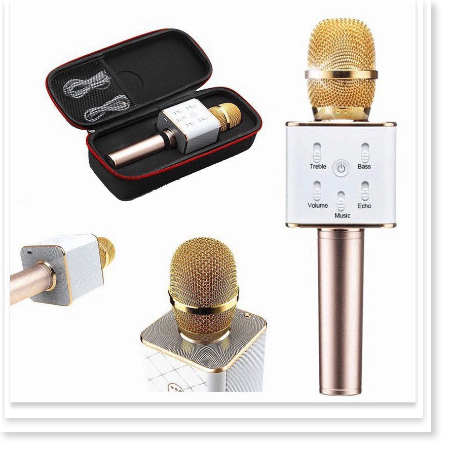 Micro Karaoke Kèm Loa Bluetooth Q7 - Hát Hay Giá Rẻ