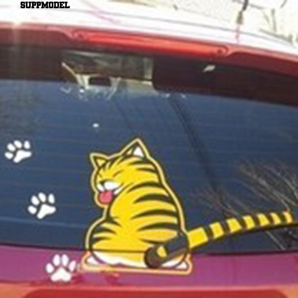 Decal hình mèo dán trang trí xe hơi