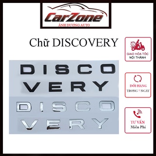 Chữ DISCOVERY Nổi 3D Trang Trí Ô Tô – Có Sẵn Keo Dán 3M