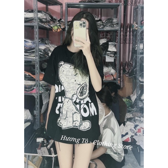 Áo Phông From Rộng In Hình Chú Chó Hàng Loại Đẹp