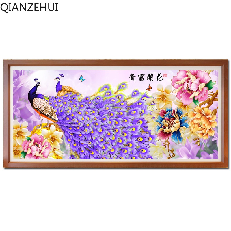 Cuộn Chỉ cotton 11CT in Hình Con Công Dùng Cho Phòng Khách