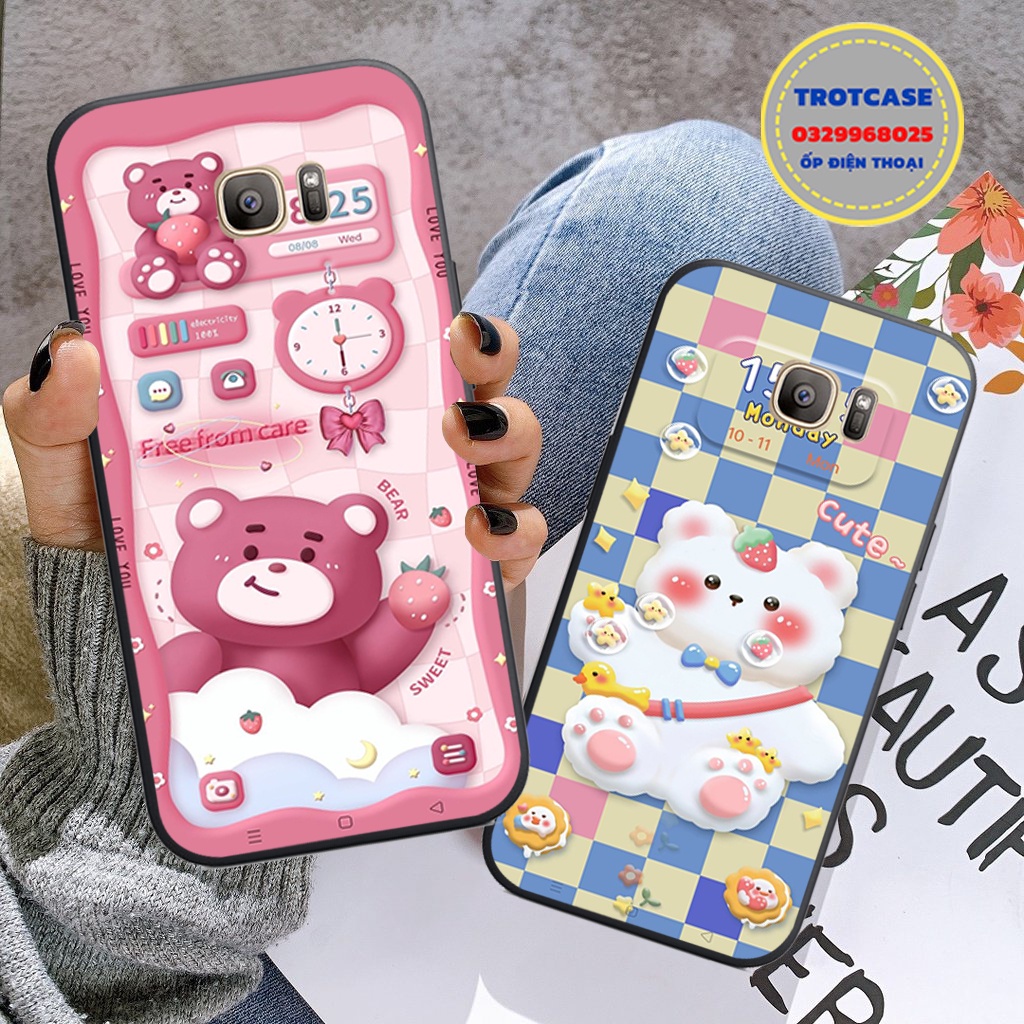 Ốp lưng Samsung S6 / S6 EDGE / S7 / S7 EDGE / Note 5 / Note Fe hình họa tiết vẽ tranh cực sáng tạo, love đỏ