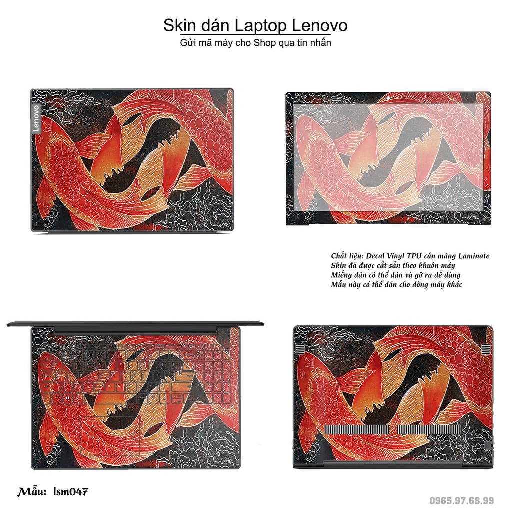 Skin dán Laptop Lenovo in hình Song Ngư (Pisces) - lsm047 (inbox mã máy cho Shop)