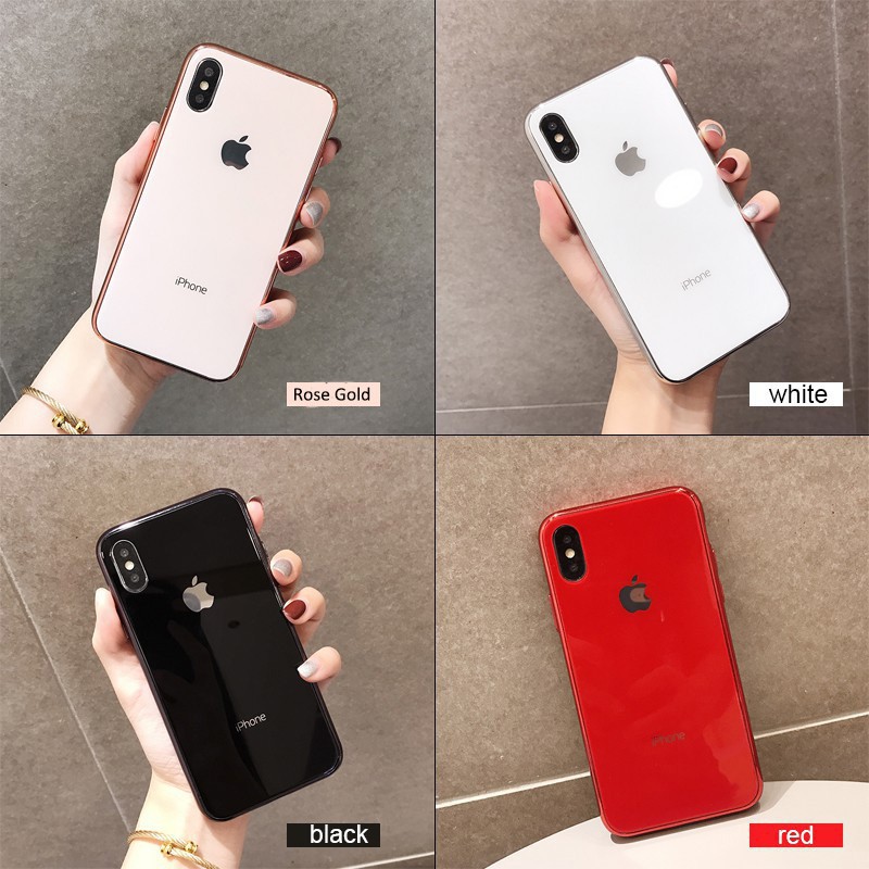 Sale 70% Ốp điện thoại kính cường lực sang trọng cho iPhone,7 Plus,Màu hồng（Rose Gold）GIÁ GỐC 67,000Đ-83B56