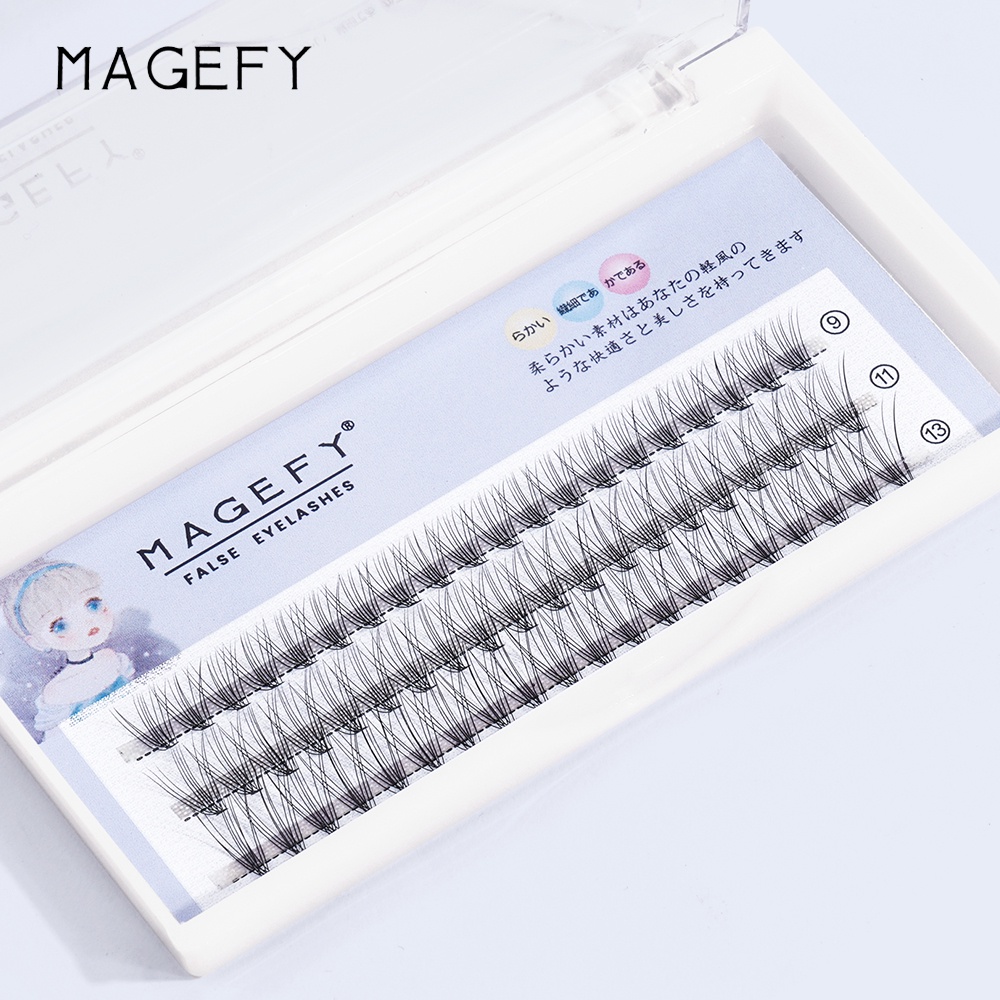 Set 20 Lông Mi Giả Bằng Sợi Tổng Hợp Nhẹ Nhàng Tự Nhiên MAGEFY 63