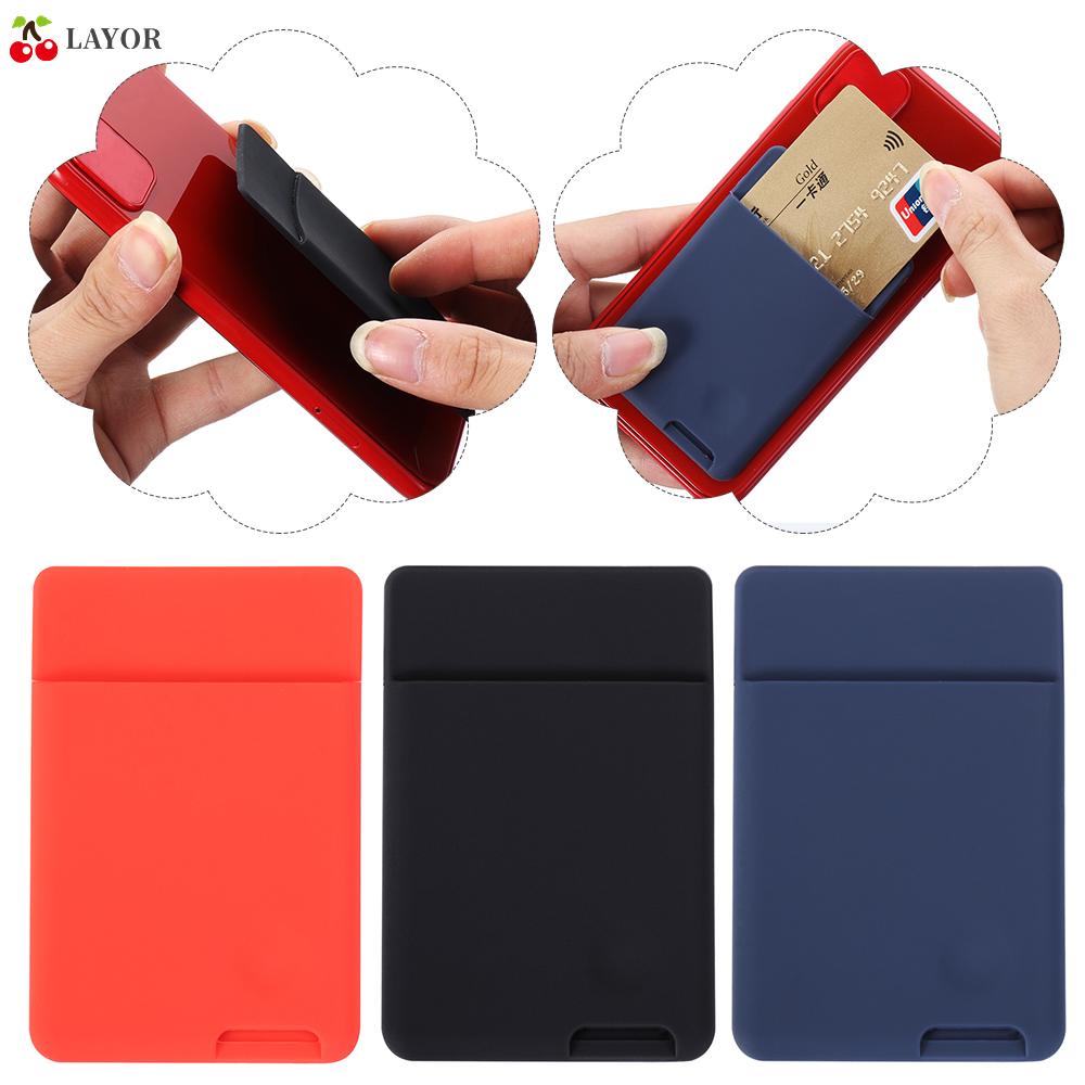 Miếng Dán Silicon Tự Dính Nhiều Màu Sắc Thông Dụng Đựng Thẻ ID/Điện Thoại