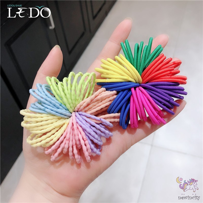 Dây Cột Tóc Màu Kẹo Ngọt Xinh Xắn Phong Cách Hàn Quốc Cho Nữ