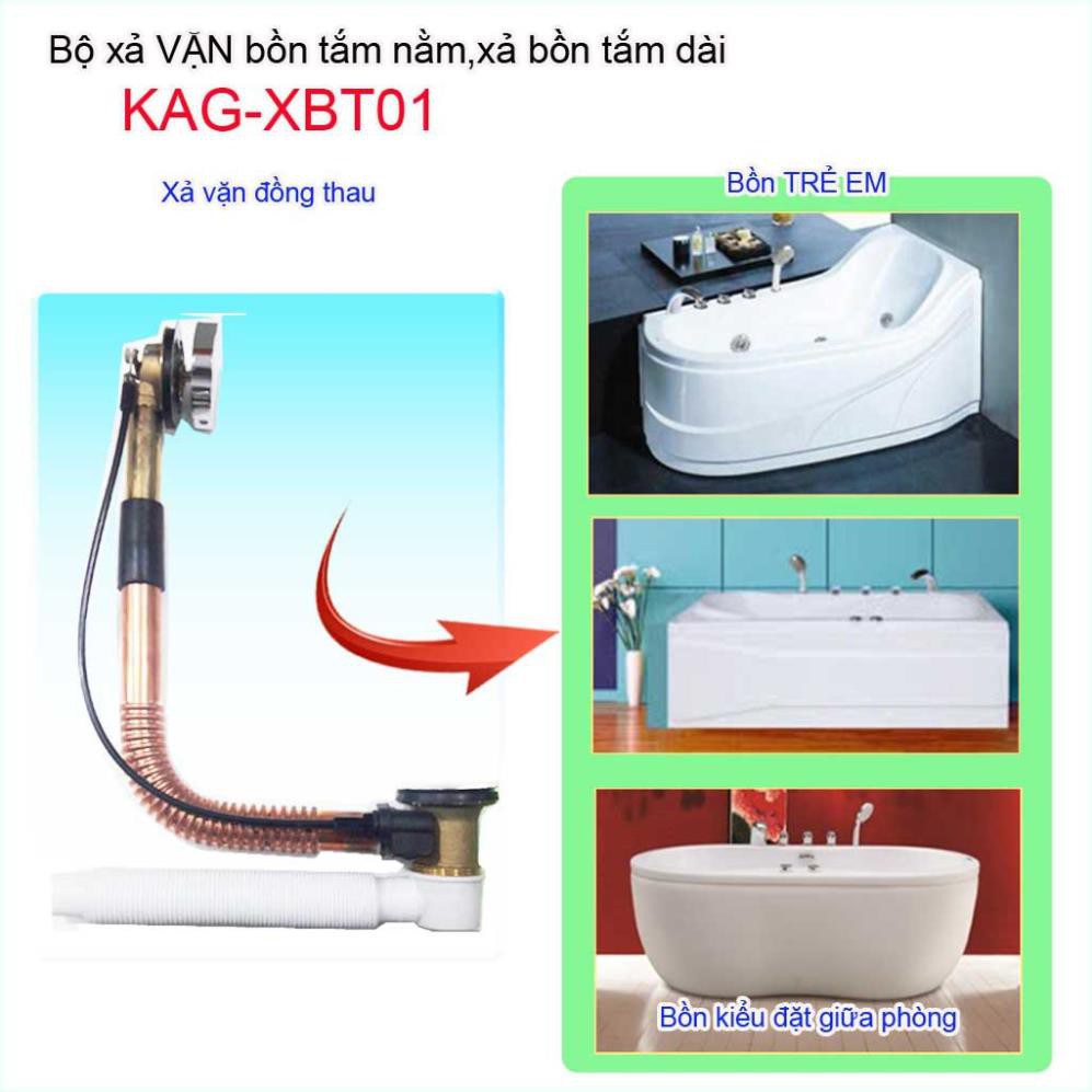 Xả vặn bồn tắm bằng thau, Bộ xả dùng cho bồn tắm nằm KAG-XBT01