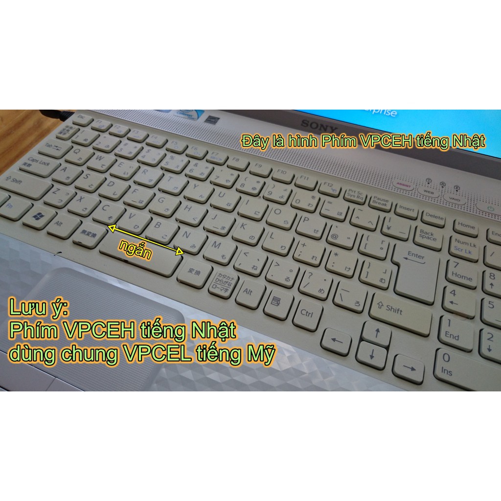 (KEYBOARD) BÀN PHÍM LAPTOP SONY EL dùng cho VPCEL VPCEH (GẮN MÁY NHẬT, 3 LỖ ỐC)