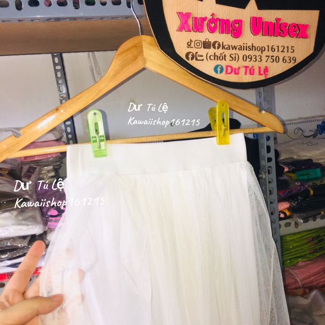 MS03 Chân váy tutu Dư Tú Lệ , váy lưới 2 lớp đai thun đủ màu | BigBuy360 - bigbuy360.vn