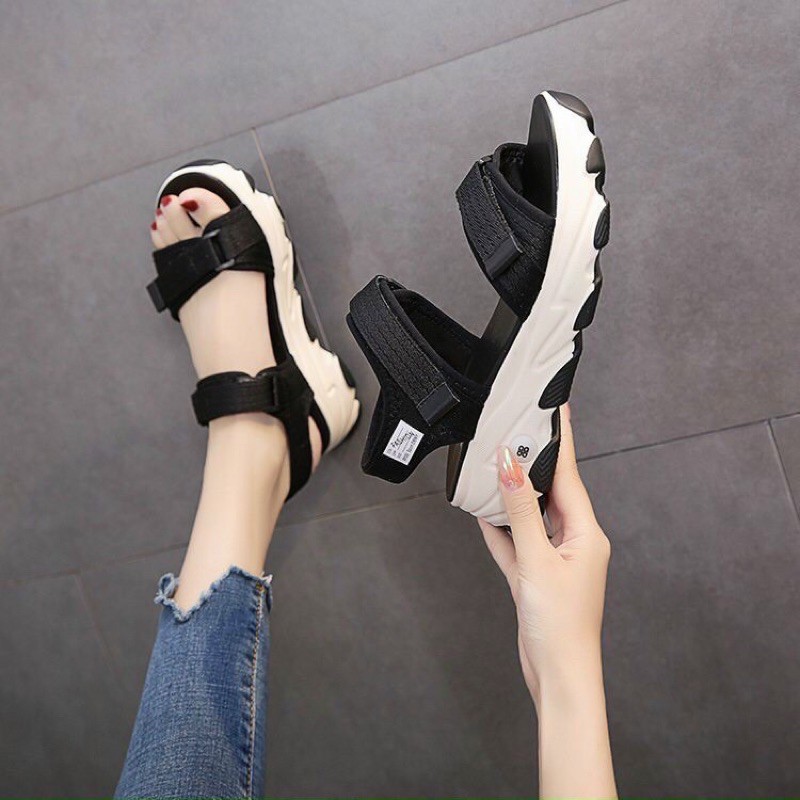 {video} Giày Sandal Nữ Bánh Mì 💖 FREESHIP 💖 Sandal Nữ 2 Quai Dép Sandal Học Sinh Mã 88