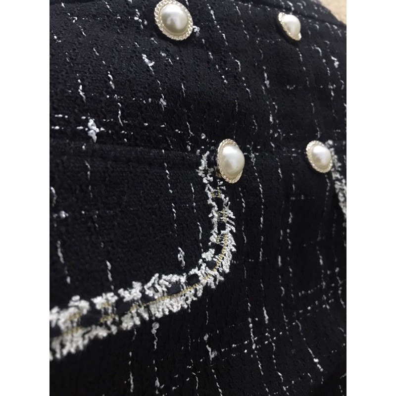 Chân váy dạ Tweed 4 khuy 2 túi nắp | BigBuy360 - bigbuy360.vn