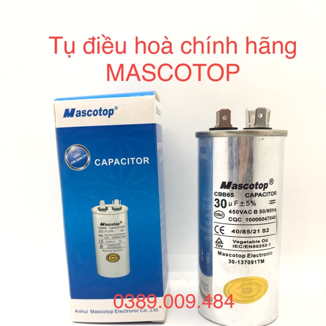 [Mã ELHA22 giảm 5% đơn 300K] Tụ điều hoà 30mF chính hãng MASCOTOP