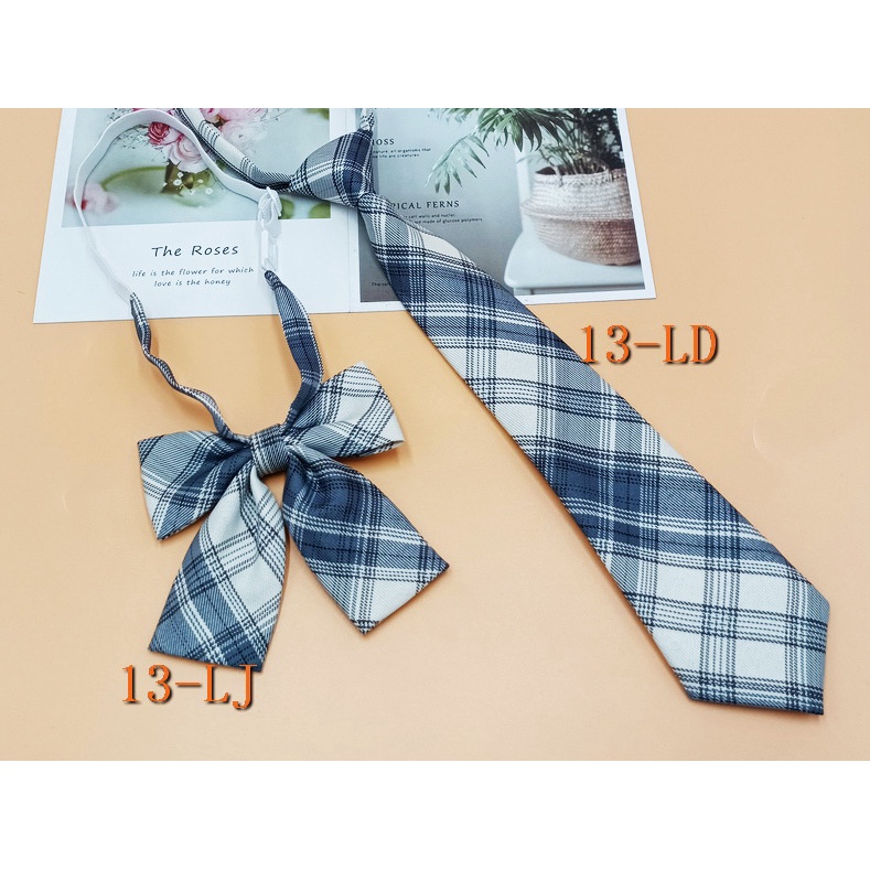 Cà Vạt Đồng Phục Học Sinh Kẻ Sọc Caro Dáng Rộng Có Khóa Kéo 24 Giờ Cho Nam Nữ