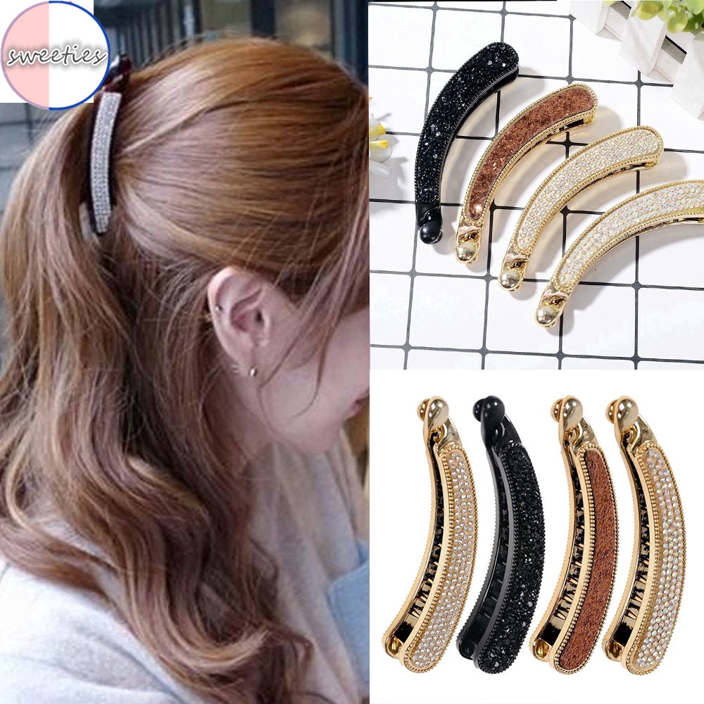 1 Kẹp Tóc Đính Kim Cương Giả Phong Cách Cổ Điển Thời Trang Cho Nữ