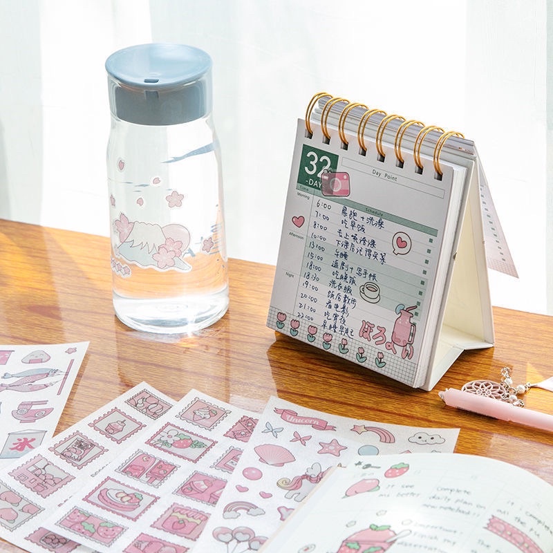 Set 4 tấm sticker Flowertree dễ thương