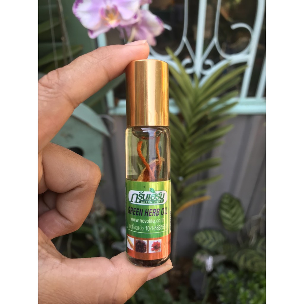 Lốc 12 Chai Dầu Thảo Dược Nhân Sâm Thái Lan Ginseng Green Herb Oil 8ml