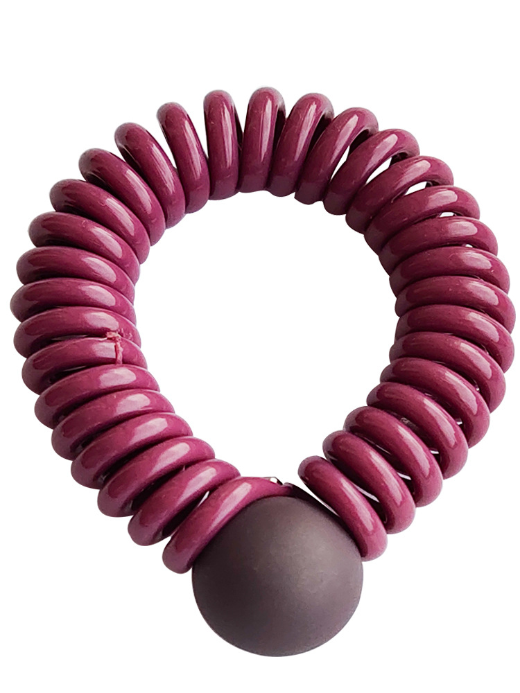 Headband Hairband Korean Large Phone Line Hair Ring Women's Simple Temperament Online Influencer Head String Morandi Beaded Seamless Hair Band