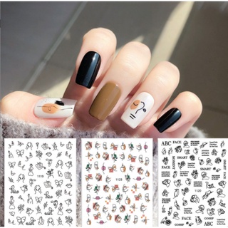 Bộ sticker dán móng trừu tượng siêu bền siêu dính