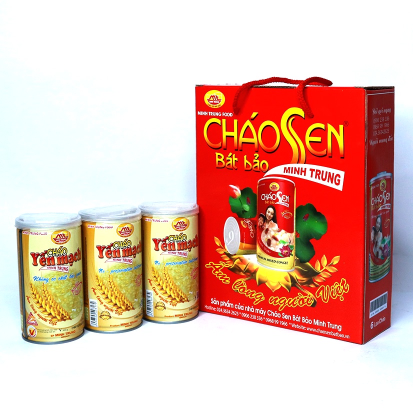 Cháo ăn liền yến mạch Minh Trung combo 6 lon - CHAOYENMACH 6