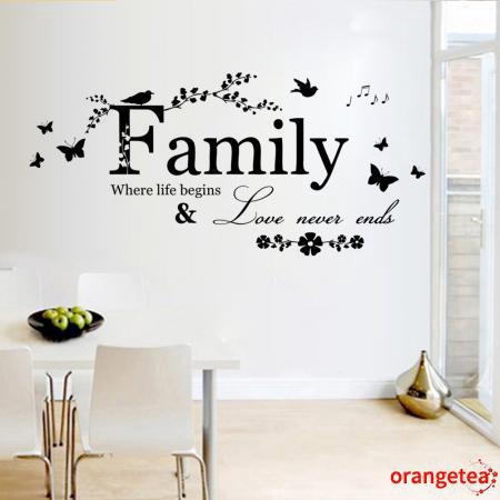 Nhãn dán tường trang trí in chữ Where life begins