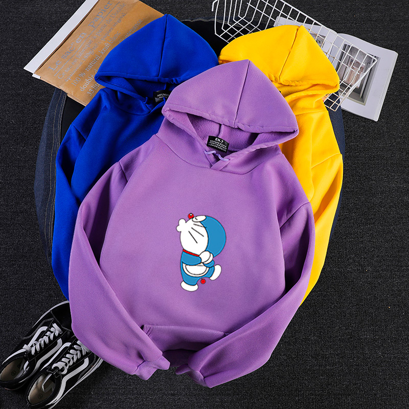 Áo Hoodie Nữ In Hình Doraemon 7 Màu Thời Trang