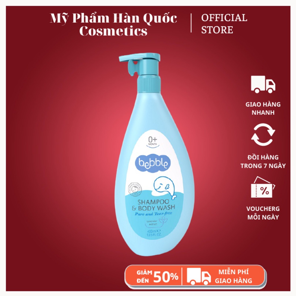 Sữa Tắm Gội Cho Trẻ Sơ Sinh Bebble Của Pháp 400ml