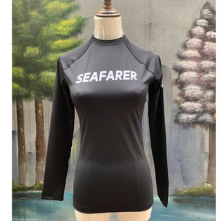 Áo bơi dài tay nữ chống nắng Seafarer 01 - Đen