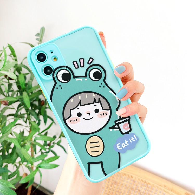 Ốp lưng iphone Etfa Cute nhám viền nổi cong 5/5s/6/6plus/6s/6splus/7/7plus/8/8plus/x/xr/xs/11/12/pro/max/plus/promax