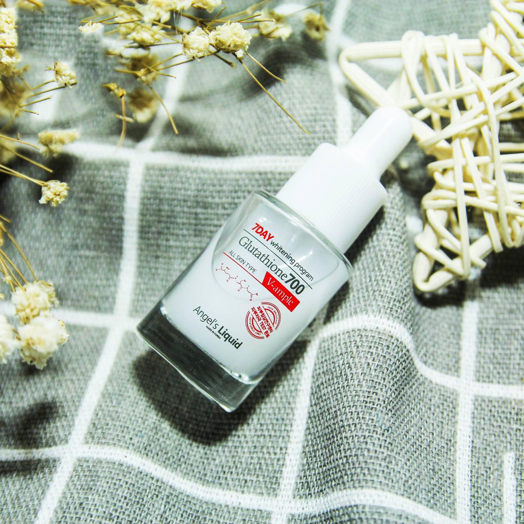 [Mini size] Serum dưỡng trắng làm đều màu da Angel's Liquid 7 Day Whitening Program Glutathione 700 V-Ample 5ml