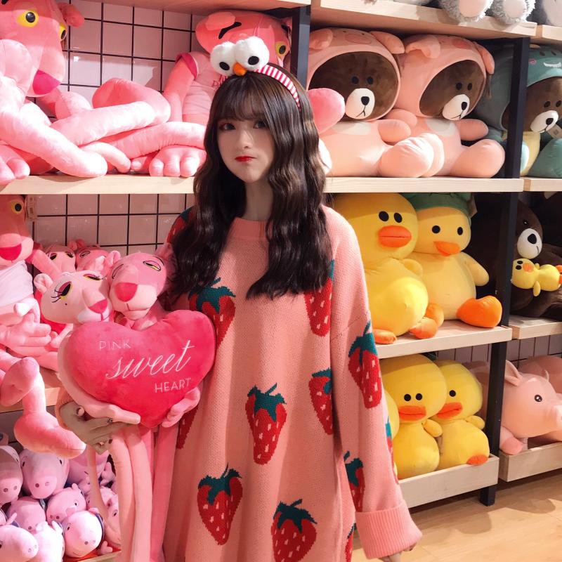 Đầm maxi len dâu tây 3 màu - u.w