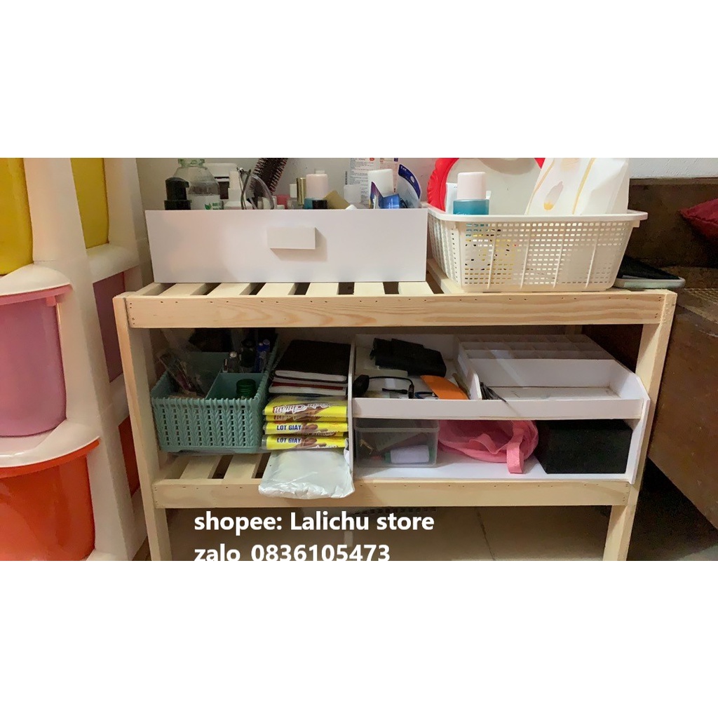 Kệ gỗ đa năng 2 tầng gỗ tự nhiên