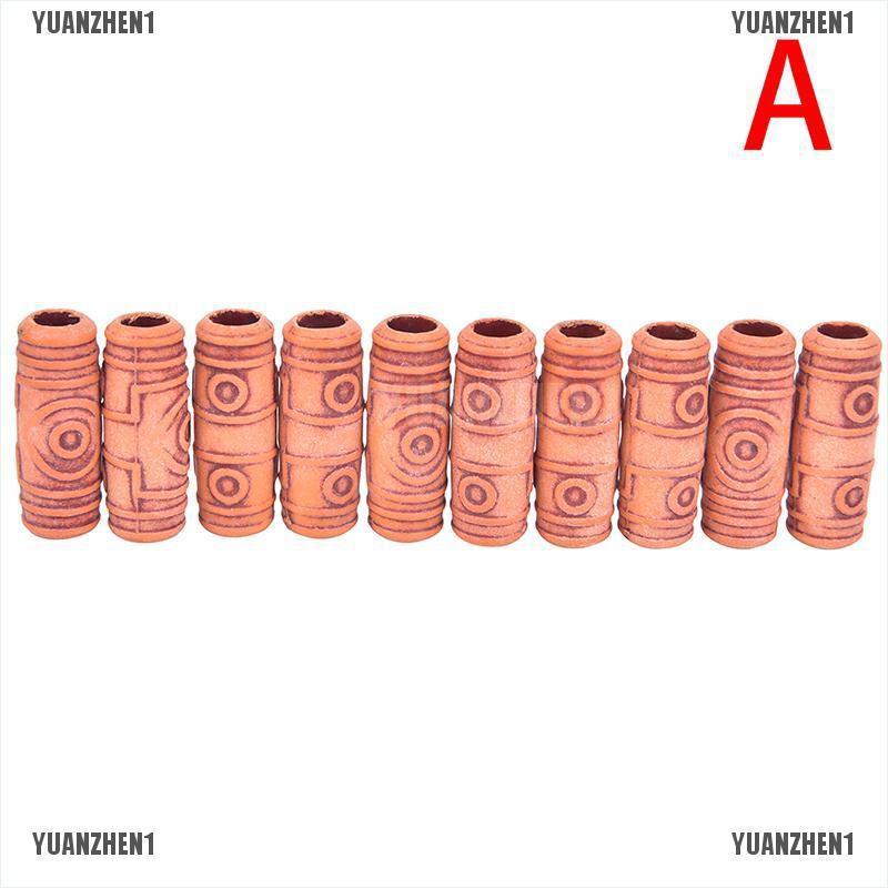 [YUANZHEN1] Set 10 Hạt Gỗ Bện Tóc Nối Dài