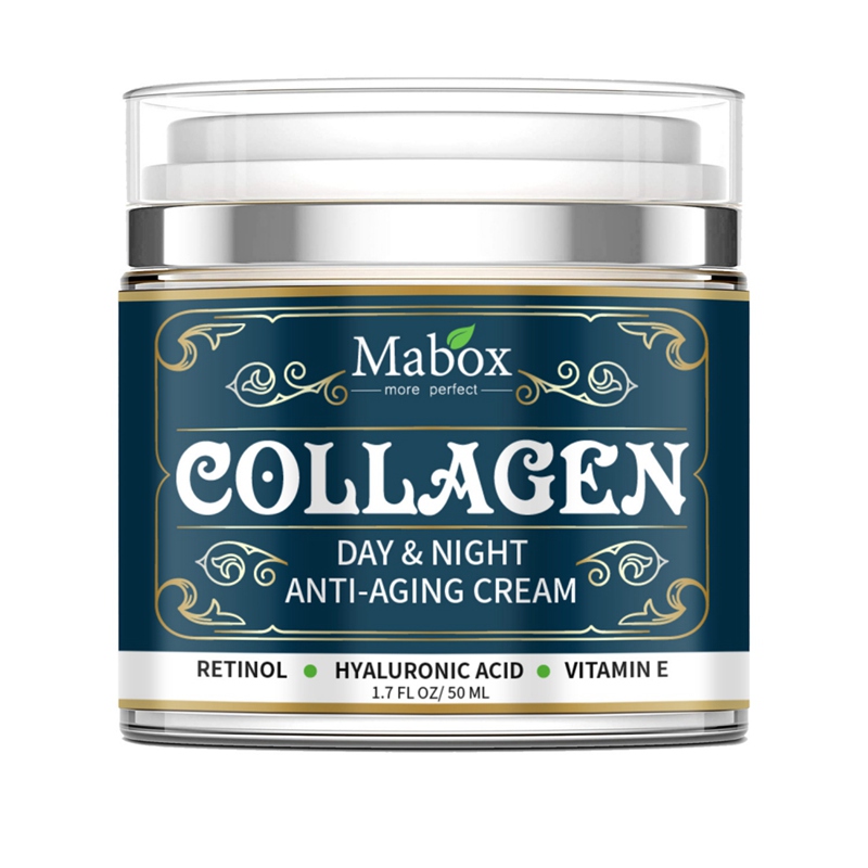 Kem collagen Mabox 50ml Retinol Axit Hyaluronic Vitamin E dưỡng trắng da chống lão hóa