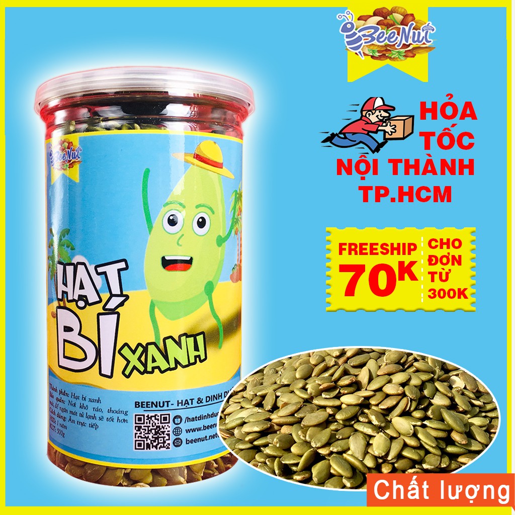 [500g] Hạt Bí Xanh (Ấn Độ) - Đã Tách Vỏ - Hạt Bí Loại Sống/Đã Rang Thơm - Làm sữa hạt - BeeNut | BigBuy360 - bigbuy360.vn